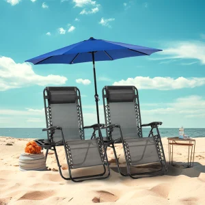 Zero Gravity Set of 2 Portable Recliner Chairs