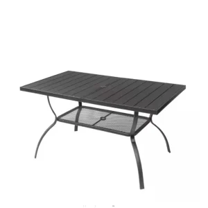 Black Metal Outdoor Dining Table