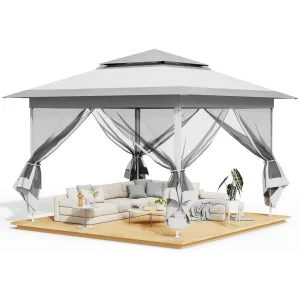 11' X 11' Gazebo, Pop Up Outdoor Canopy Tent