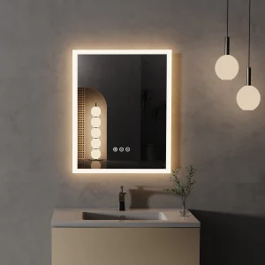 16x20 inch LED Lighted Mirror with Anti-Fog
