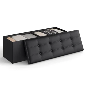 Folding Storage Ottoman Bench