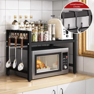 1pc Expandable Microwave Shelf Organizer