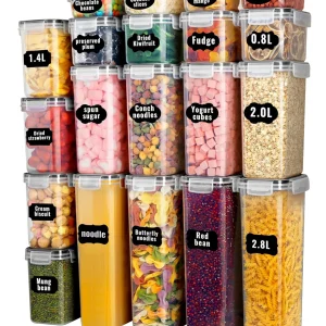24pcs Airtight food storage containers with LIDS