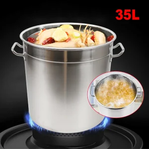 35L Multipurpose Thickened Stainless Steel Cooking Pot