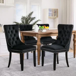 Velvet Dining Chairs Set of 4