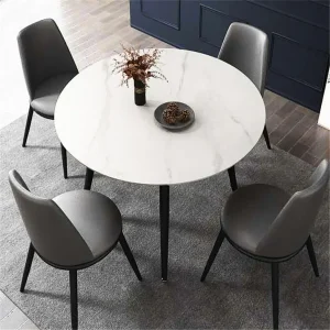 Round  Dining Table Marble Top