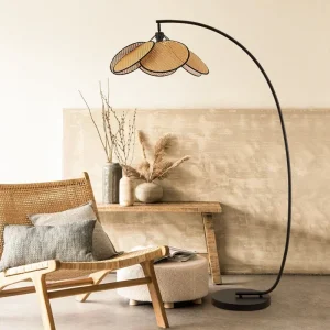 Rattan LED Floor Lamp