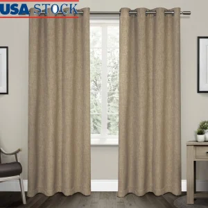 Heavyweight Textured Linen Blackout Curtains