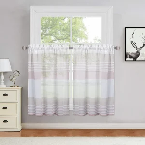 2Pcs Short Sheer Curtains