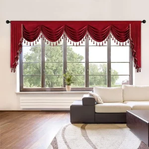 Burgundy Red Valance