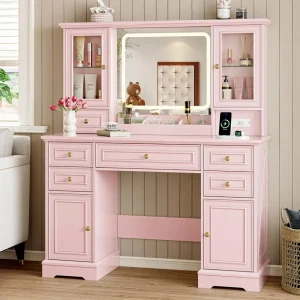 Vanity Desk with Lights