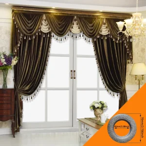 2pcs European living room curtain